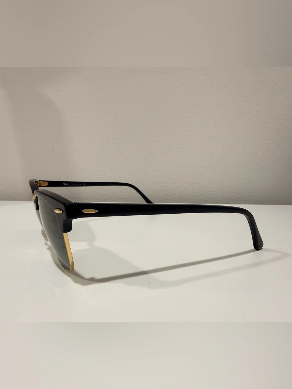 Ray-Ban Black & Gold Clubmaster Sunglasses
